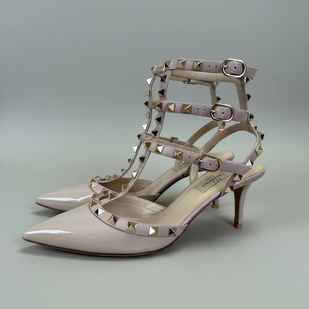 Valentino tan Rockstud shoes, size 9